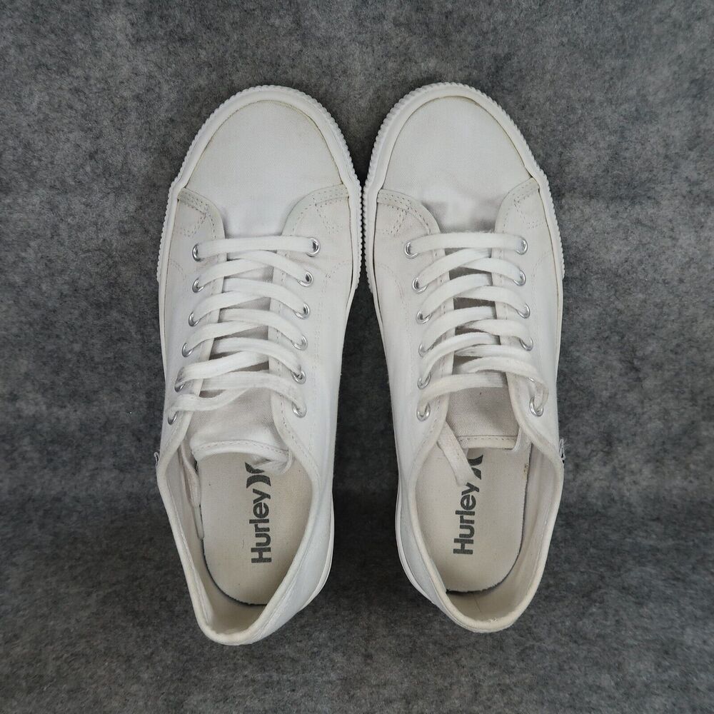 Hurley Shoes Womens 9 Sneakers Casual Canvas Lace Up Ceta Skater Lifestyle White - Picture 6 of 12